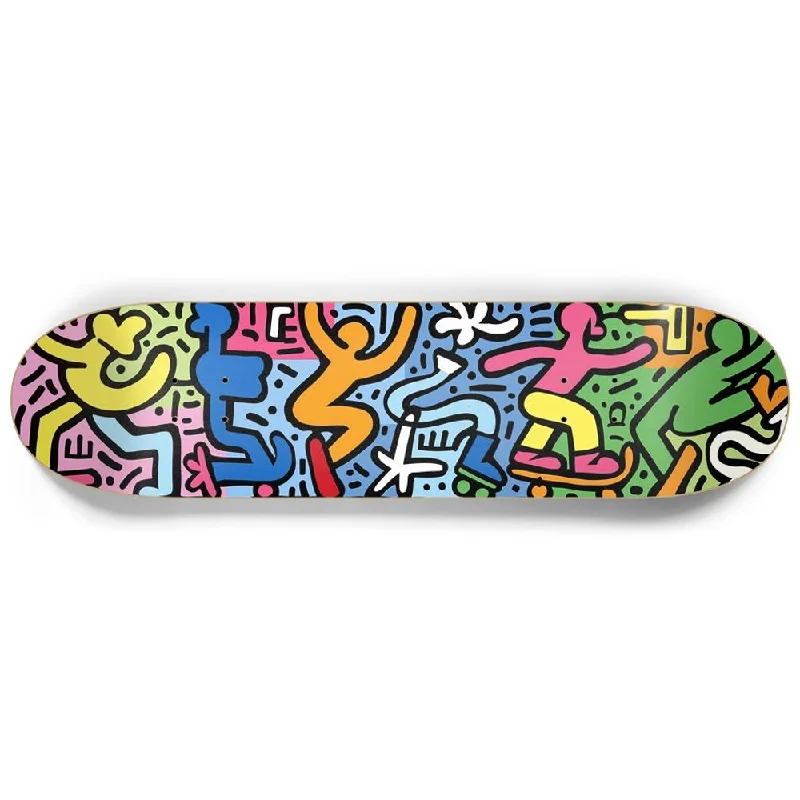 Dancing Happy Skateboarders 8.25" Skateboard or Wall Art