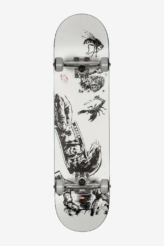 G1 Hard Luck - White/Black - 8.0" Complete Skateboard