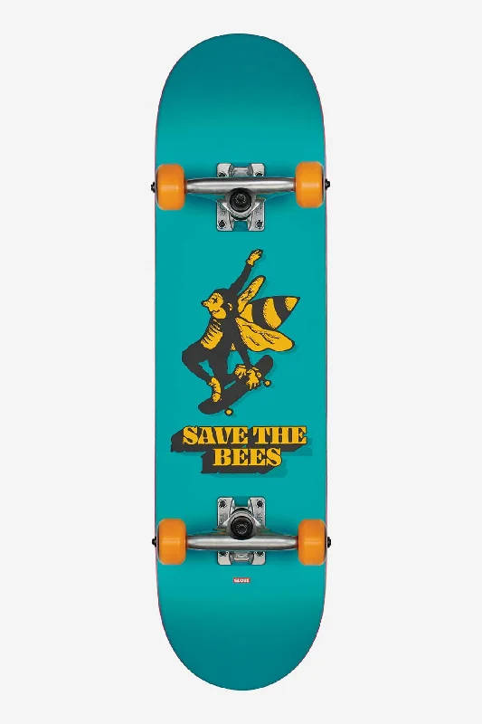 Save The Bees Mid - Blue - 7.6" Kids Complete Skateboard