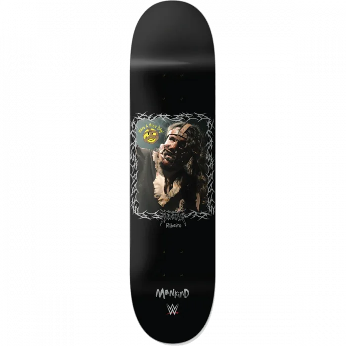 Primitive WWE Ribeiro Mankind 8.5" Black Skateboard Deck