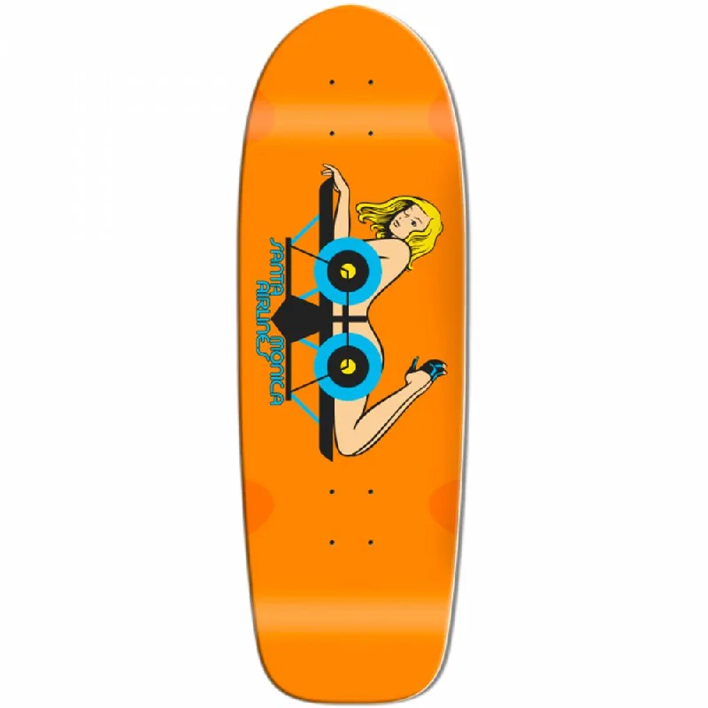 Santa Monica Airlines Girl On A Plane 9,5" Orange Skateboard Deck