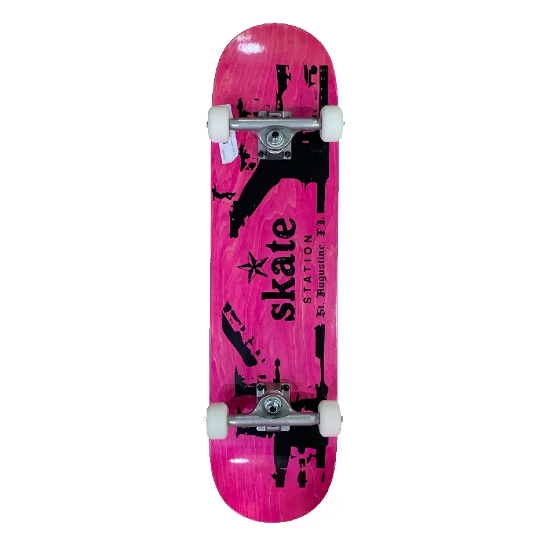 Skate Station Bridge Gap 8.0" Complete Skateboard - Pink