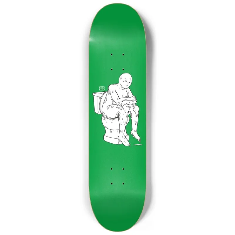 The Thinker Green 8.25" Custom Skateboard or Wall Art