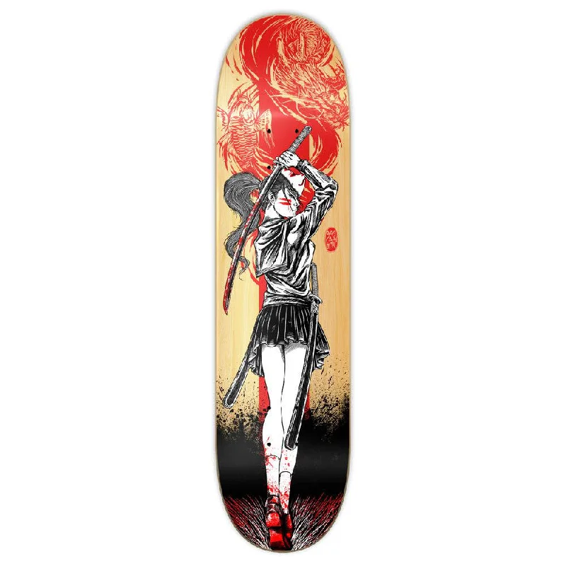 Yocaher Girl Samurai Red Dragon - Samurai Series - Skateboard Deck