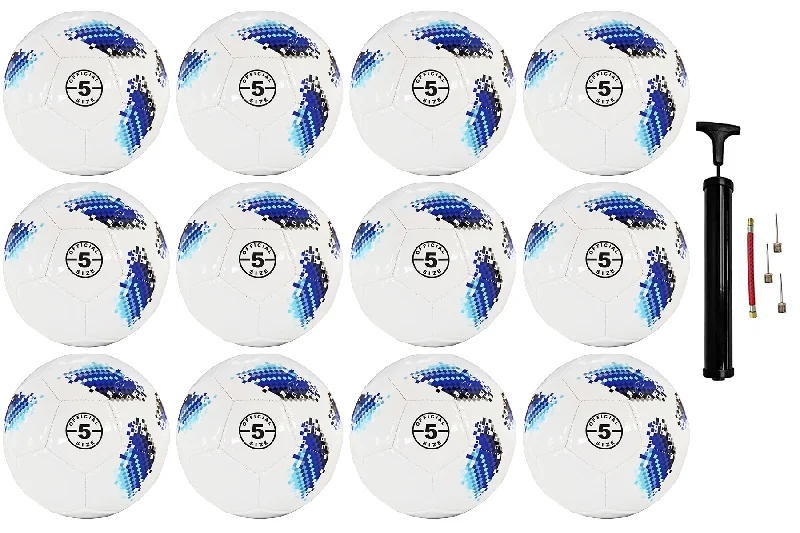 (Pack of 12) Biggz Premium Digital Soccer Ball Size 5