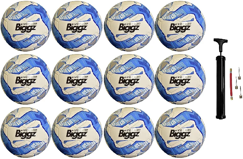 (Pack of 12) Premium Tundra Soccer Ball Size 5 Bulk Wholesale with Pump