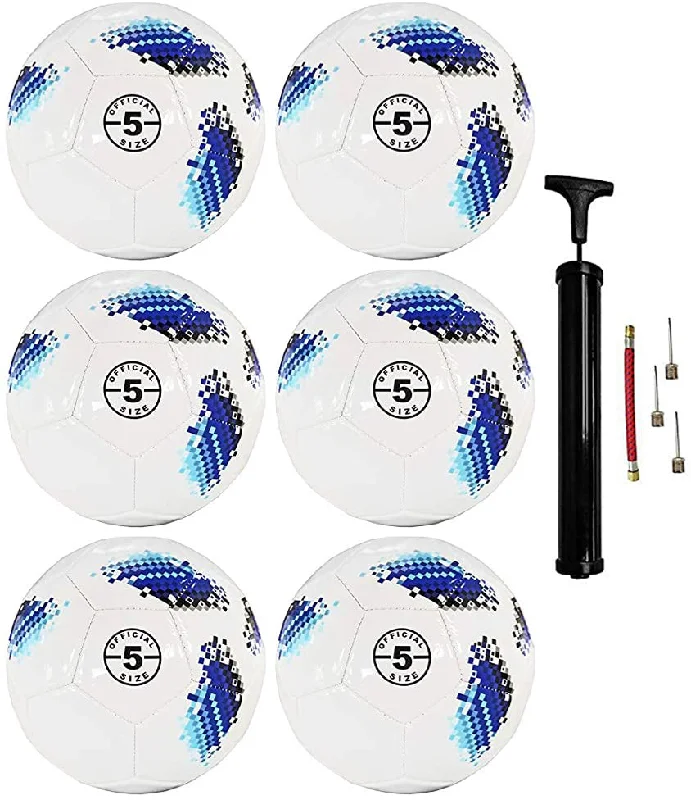 (Pack of 6) Biggz Premium Digital Soccer Ball Size 5