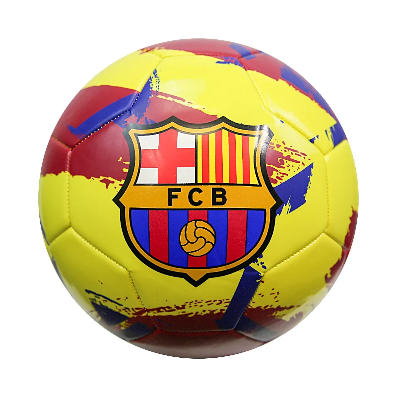 Officially Licensed FC Barcelona Brushed Yellow Soccer Ball