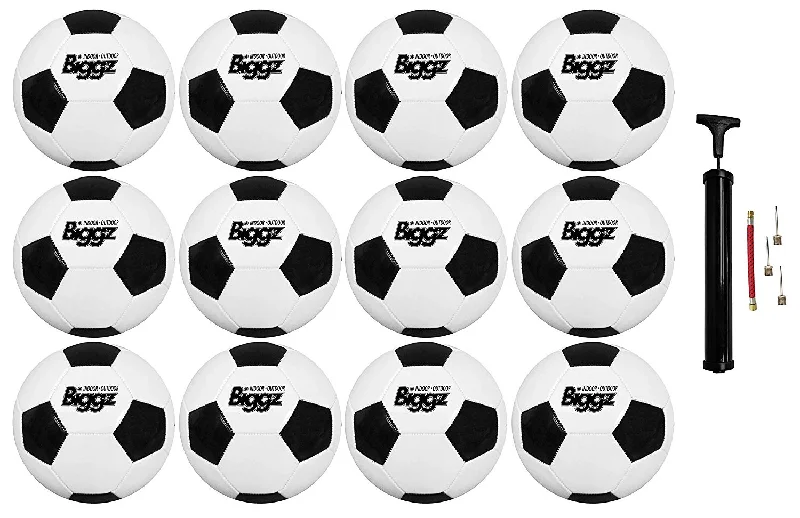 (Pack of 12) Biggz Premium Classic Soccer Ball Size 5