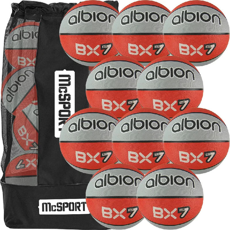 - Best basketballs for grip and control-  Albion BX Rubber Basketball (10 Pack with Carry Bag) | Size 7