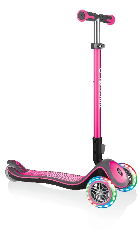 Globber Elite Deluxe With Lights Pink