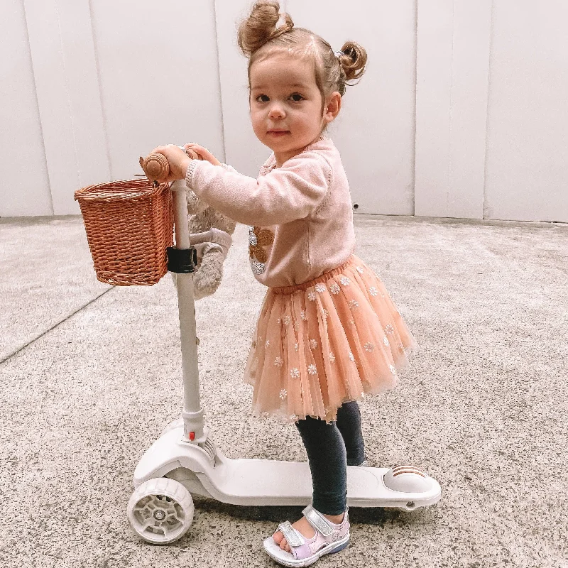 HipKids 3 Wheel Scooter w/ Wicker Basket