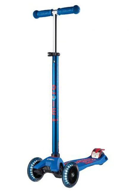 Micro Kickboard Maxi Deluxe LED Scooter - Blue