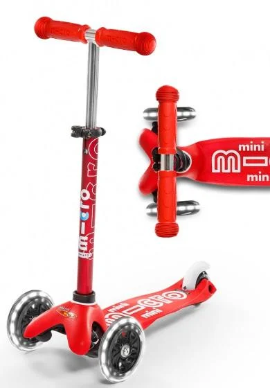 Mini Deluxe LED Scooter - Red