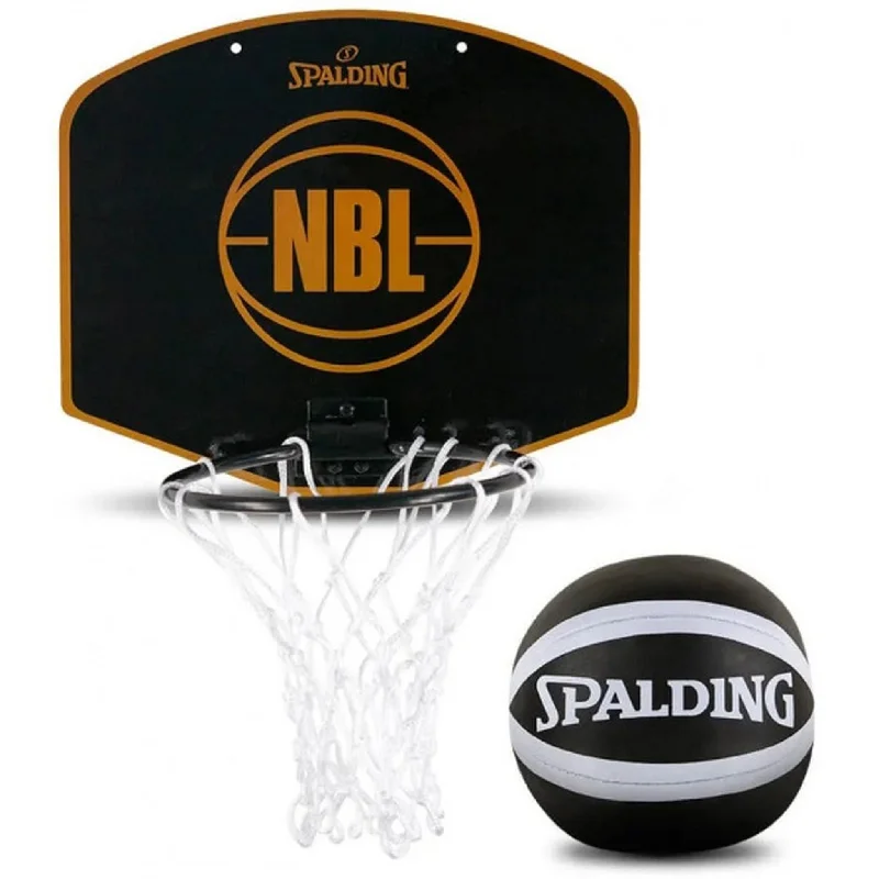 - Basketballs for playing on courts with different surfaces-  Spalding NBL Micro Mini Backboard