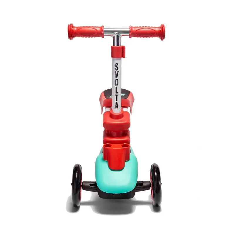 SVOLTA "Ace" 2-in-1 Sit and Stand Toddler Convertible Scooter - Red